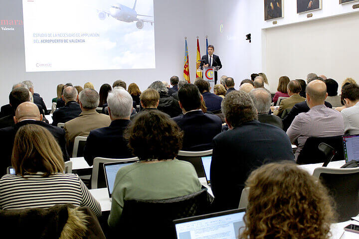 Las Cámaras de la Comunitat presentan el estudio: “Impacto económico de la ampliación del aeropuerto de Valencia”