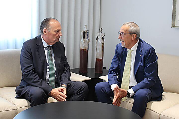 Fotonoticia: el presidente de Cámara Valencia José Vicente Morata se reúne con el presidente de la Cámara de Comercio Italiana para España Marco Pizzi