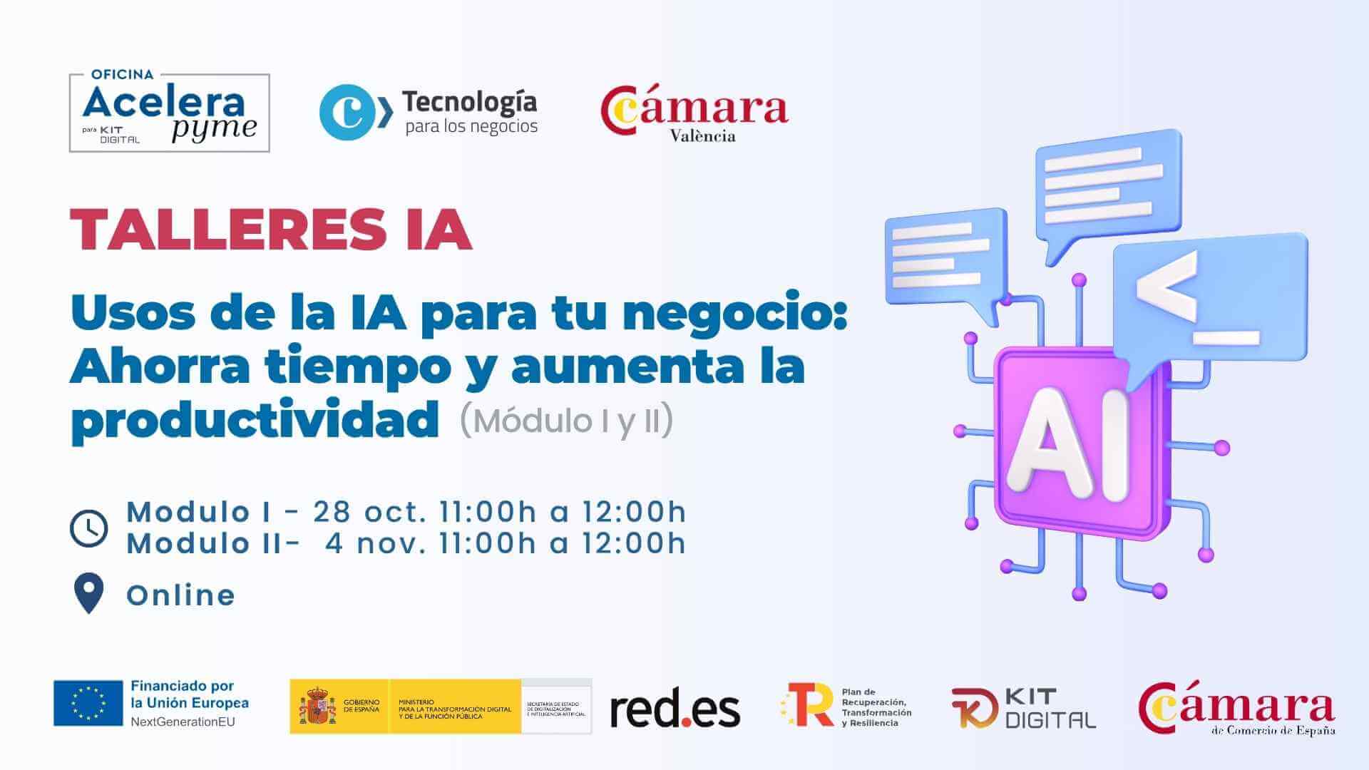 Usos de la IA para tu negocio: Ahorra tiempo y aumenta la productividad. Módulo I