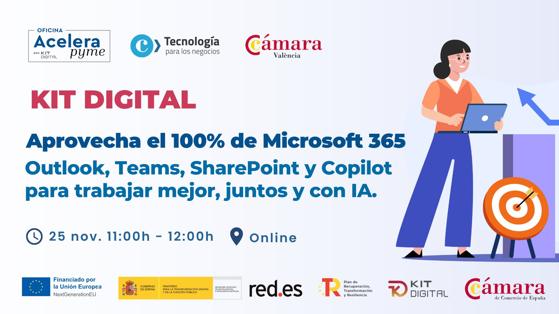 Kit Digital. Aprovecha el 100% de Microsoft 365: Outlook, Teams, SharePoint y Copilot para trabajar mejor, juntos y con IA
