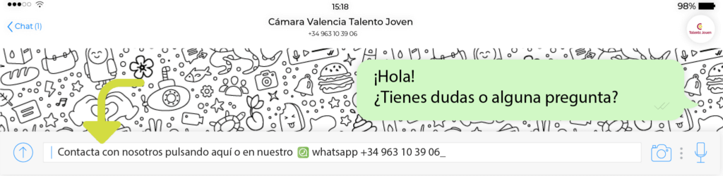 banner whatsapp talento joven